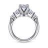 Carrie - 14K White Gold Round Five Stone Diamond Engagement Ring - 0.47 ct