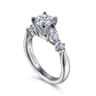 Carrie - 14K White Gold Round Five Stone Diamond Engagement Ring - 0.47 ct