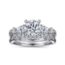 Carrie - 14K White Gold Round Five Stone Diamond Engagement Ring - 0.47 ct