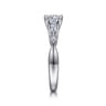 Carrie - 14K White Gold Round Five Stone Diamond Engagement Ring - 0.47 ct