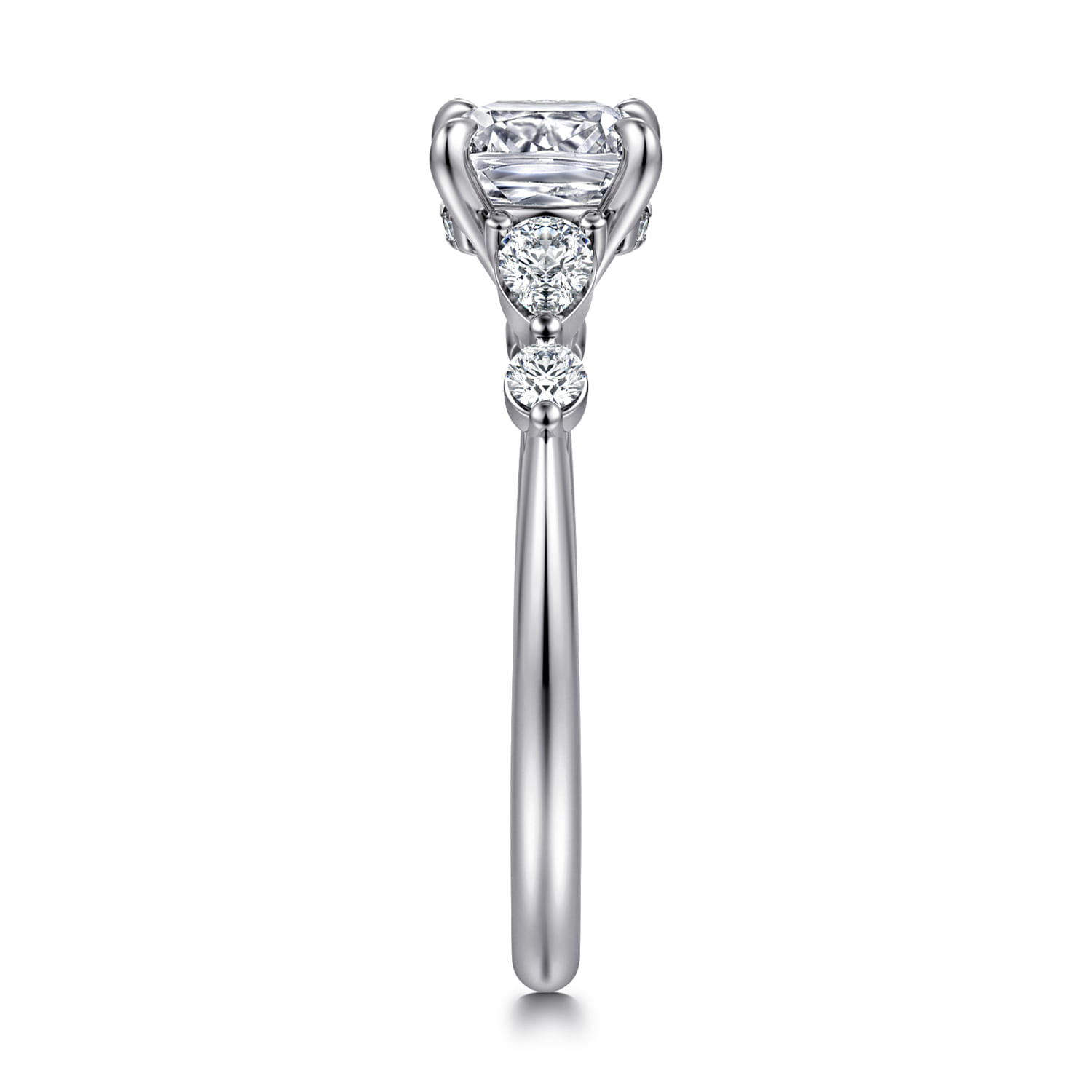 Kallie - 14K White-Rose Gold Cushion Cut Diamond Engagement Ring - 0.4 ct - Shot 4