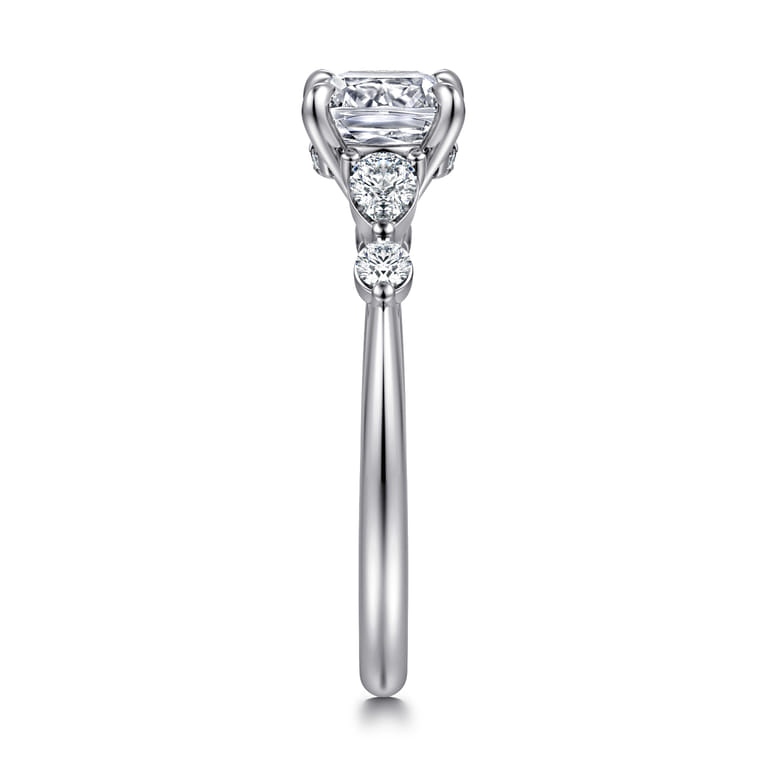 Kallie - 14K White-Rose Gold Cushion Cut Diamond Engagement Ring - 0.4 ct - Shot 4