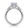 Kallie - 14K White-Rose Gold Marquise Shape Diamond Engagement Ring - 0.35 ct