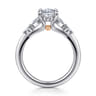 Kallie - 14K White-Rose Gold Oval Diamond Engagement Ring - 0.4 ct