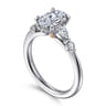 Kallie - 14K White-Rose Gold Oval Diamond Engagement Ring - 0.4 ct