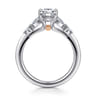 Kallie - 14K White-Rose Gold Pear Shape Diamond Engagement Ring - 0.35 ct