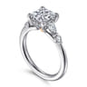 Kallie - 14K White-Rose Gold Princess Cut Diamond Engagement Ring - 0.4 ct