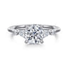 Kallie - 14K White-Rose Gold Round Diamond Engagement Ring - 0.4 ct