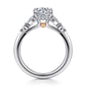Kallie - 14K White-Rose Gold Round Diamond Engagement Ring - 0.4 ct
