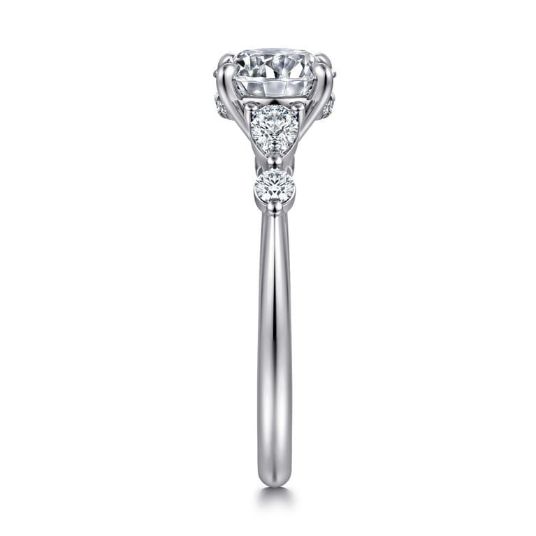 Kallie - 14K White-Rose Gold Round Diamond Engagement Ring - 0.4 ct - Shot 4