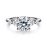 Kallie - 14K White-Rose Gold Round Diamond Engagement Ring - 0.4 ct
