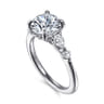 Kallie - 14K White-Rose Gold Round Diamond Engagement Ring - 0.4 ct