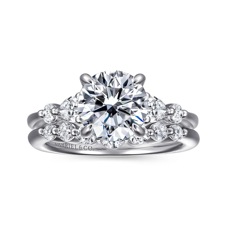 Kallie - 14K White-Rose Gold Round Diamond Engagement Ring - 0.4 ct - Shot 4