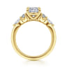 Cian - 14K Yellow Gold Cushion Cut Five Stone Diamond Engagement Ring - 0.34 ct