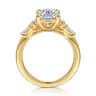 Francia - 14K Yellow Gold Elongated Cushion Diamond Engagement Ring - 0.45 ct