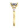 Cian - 14K Yellow Gold Emerald Cut Five Stone Diamond Engagement Ring - 0.34 ct
