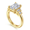 Andre - 14K Yellow Gold Emerald Cut Diamond Engagement Ring - 0.5 ct
