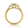 Liora - 14K Yellow Gold Emerald Cut Three Stone Diamond Engagement Ring - 0.22 ct