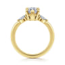 Dela - 14K Yellow Gold Marquise Shape Three Stone Diamond Engagement Ring - 0.17 ct