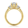 Abbi - 14K Yellow Gold Marquise Shape Three Stone Diamond Engagement Ring - 0.5 ct
