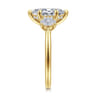 Charisa - 14K Yellow Gold Marquise Shape Three Stone Diamond Engagement Ring - 0.7 ct