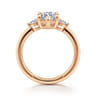 Georgia - 14K Yellow Gold Marquise Shape Three Stone Diamond Engagement Ring - 0.3 ct