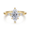 Arletta - 14K Yellow Gold Marquise Shape Diamond Engagement Ring - 0.2 ct