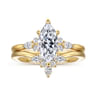 Arletta - 14K Yellow Gold Marquise Shape Diamond Engagement Ring - 0.2 ct