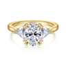 Maloney - 14K Yellow Gold Oval Three Stone Diamond Engagement Ring - 0.43 ct