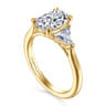 Maloney - 14K Yellow Gold Oval Three Stone Diamond Engagement Ring - 0.43 ct