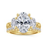 Laynie - 14K Yellow Gold Oval Three Stone Diamond Engagement Ring - 1 ct