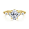 Cian - 14K Yellow Gold Oval Five Stone Diamond Engagement Ring - 0.34 ct