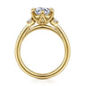 Blaise - 14K Yellow Gold Oval Three Stone Diamond Engagement Ring - 0.08 ct