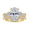 Arianna - 14K Yellow Gold Oval Five Stone Diamond Engagement Ring - 0.7 ct