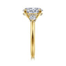 Abbi - 14K Yellow Gold Oval Three Stone Diamond Engagement Ring - 0.55 ct