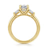 Feana - 14K Yellow Gold Oval Three Stone Diamond Engagement Ring - 0.35 ct