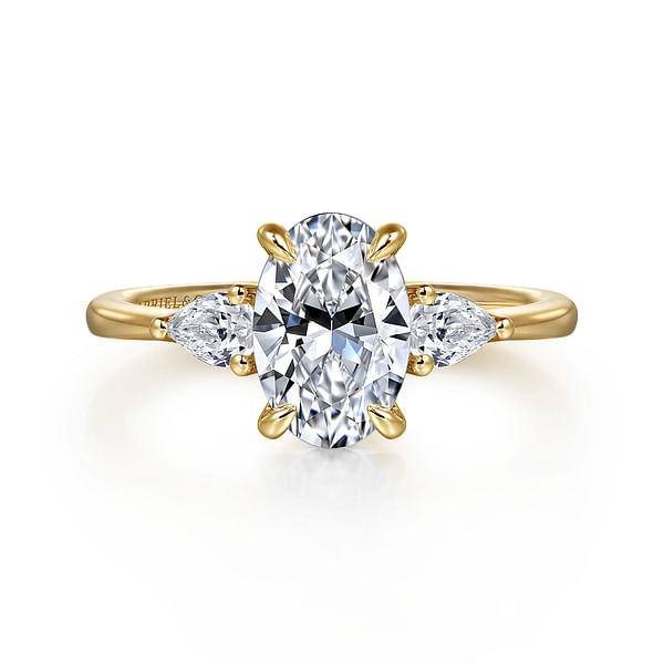 14k White Gold Oval Gemstone and Diamond Ring 14k White Gold Oval Gemstone and Diamond Ring