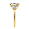 Charisa - 14K Yellow Gold Oval Three Stone Diamond Engagement Ring - 0.83 ct