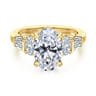 Leane - 14K Yellow Gold Oval Diamond Engagement Ring - 1.04 ct