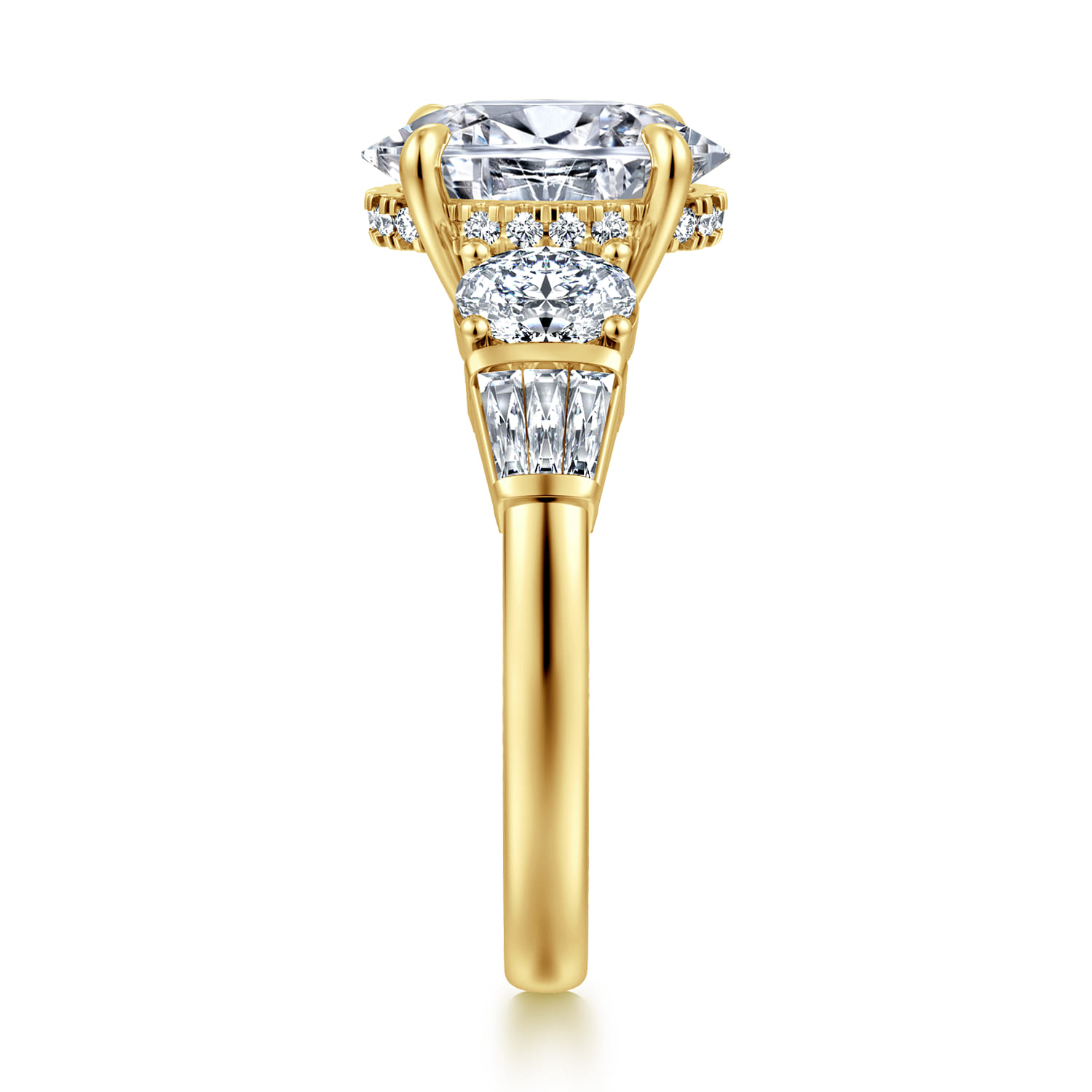 Leane - 14K Yellow Gold Oval Diamond Engagement Ring - 1.04 ct - Shot 4