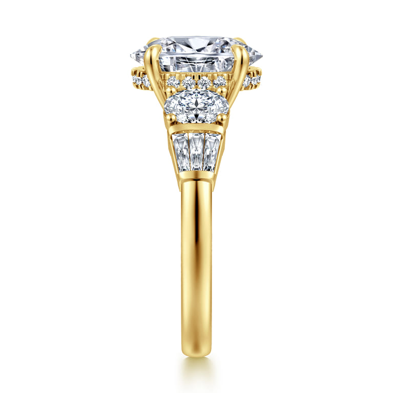 Leane - 14K Yellow Gold Oval Diamond Engagement Ring - 1.04 ct - Shot 4