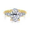 Commit - 14K Yellow Gold Oval Diamond Engagement Ring - 0.64 ct