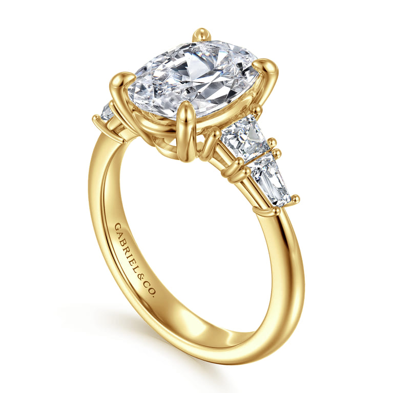 Commit - 14K Yellow Gold Oval Diamond Engagement Ring - 0.64 ct - Shot 3
