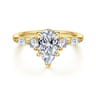 Cian - 14K Yellow Gold Pear Shape Five Stone Diamond Engagement Ring - 0.34 ct