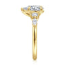 Cian - 14K Yellow Gold Pear Shape Five Stone Diamond Engagement Ring - 0.34 ct