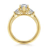Abbi - 14K Yellow Gold Pear Shape Three Stone Diamond Engagement Ring - 0.55 ct
