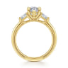 Feana - 14K Yellow Gold Pear Shape Three Stone Diamond Engagement Ring - 0.35 ct