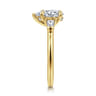 Feana - 14K Yellow Gold Pear Shape Three Stone Diamond Engagement Ring - 0.35 ct