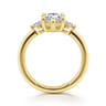 Georgia - 14K Yellow Gold Pear Shape Three Stone Diamond Engagement Ring - 0.3 ct