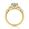 Cian - 14K Yellow Gold Princess Cut Five Stone Diamond Engagement Ring - 0.34 ct